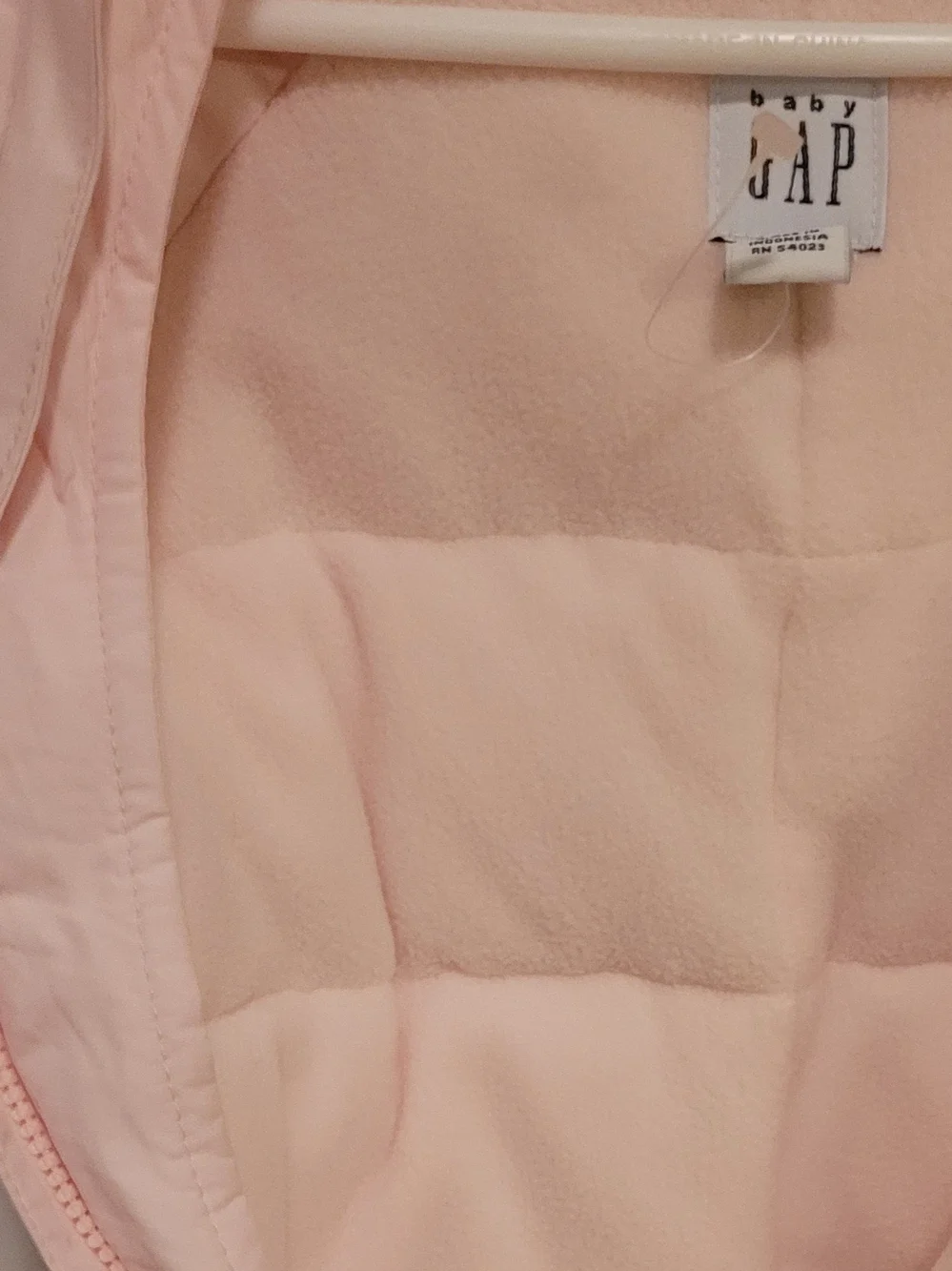 GAP Baby Pale Pink Padded Snowsuit, Up To 3 Months